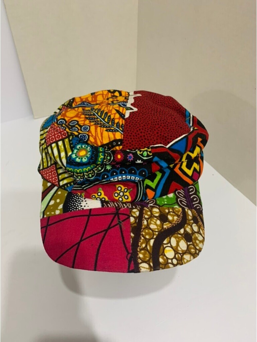 African Wax Print Ankara Patchwork Baseball Cap Colorful Multicolor Hat OS